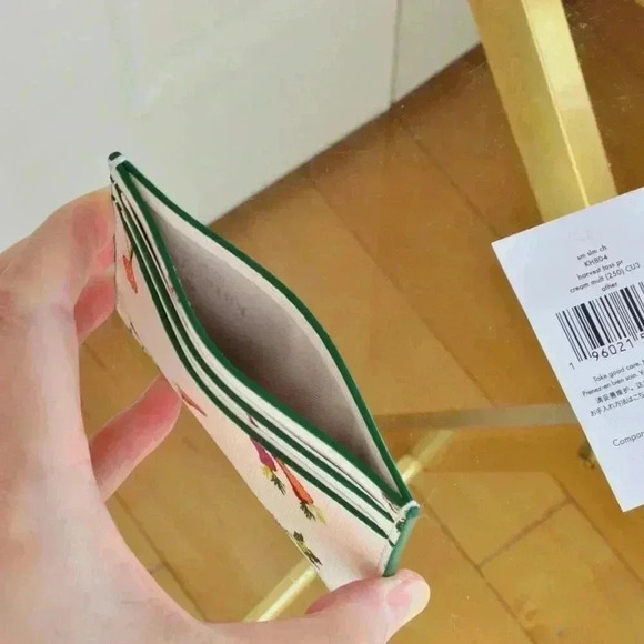 Kate Spade KH804 Harvest Time Garden Print Small Slim Card Holder - Picture 5 of 5